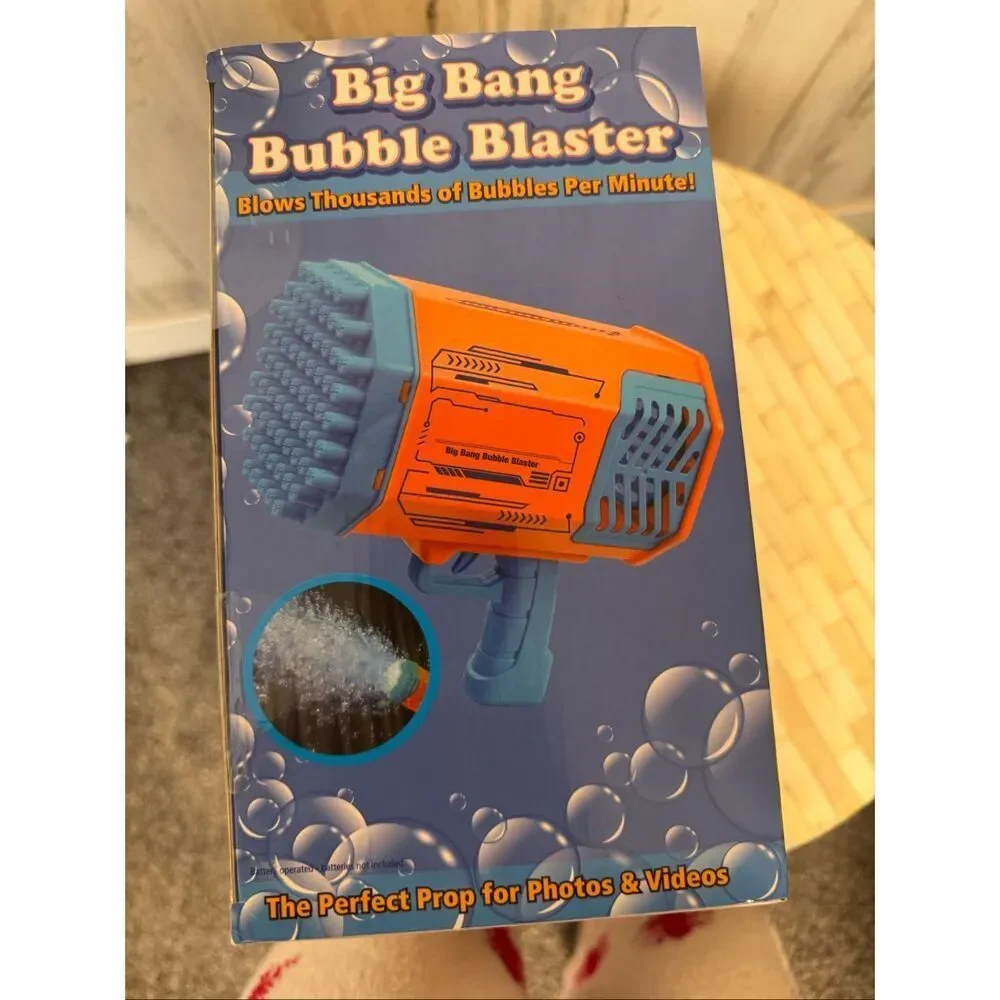 Big Bang Bubble Blaster Toy Bubble Gun With Tray Solution Included